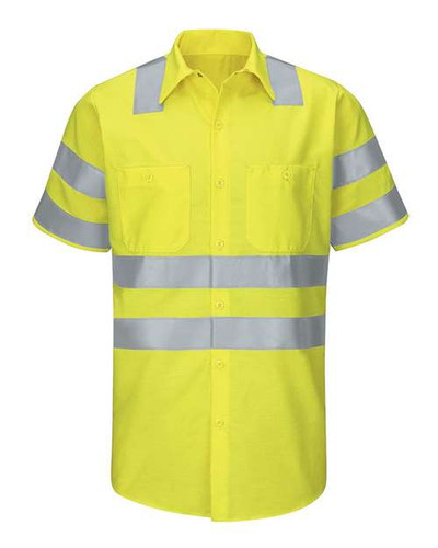 Red Kap SY24T Men's Tall Enhanced & Hi-Visibility Work Shirt