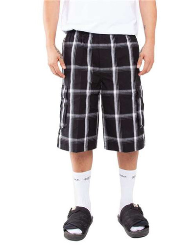 Shaka Wear SHSP Unisex Plaid Shorts