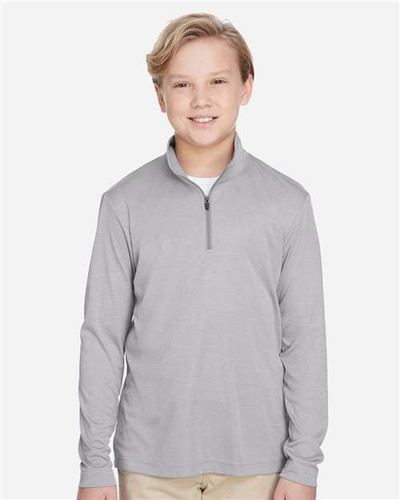 Team 365 TT31HY Youth Zone Sonic Heather Performance Quarter-Zip Pullover