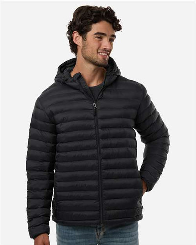 Weatherproof 26715 Men's Lightweight Poly-filled Hooded Puffer Jacket