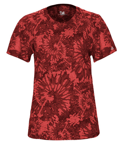 Badger Sport 497400 Tie-dye Tri-blend Women's Tee