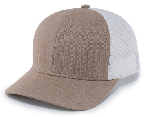 Pacific Headwear P124 Herringbone Trucker Cap