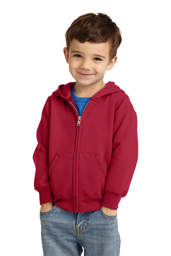 Port & Company CAR78TZH Toddler Core Fleece Full-Zip Hooded Sweatshirt
