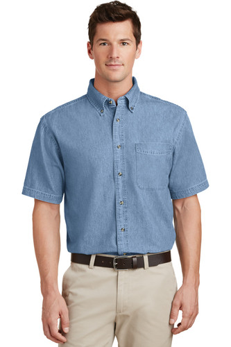 Port & Company SP11 Short Sleeve Value Denim Shirt