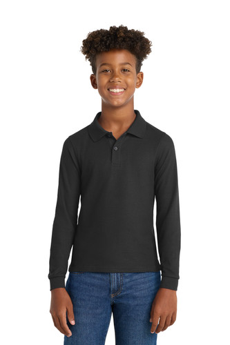 Port Authority Y500LS Youth Long Sleeve Silk Touch Polo