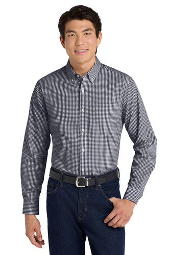 Port Authority W644 Broadcloth Gingham Easy Care Shirt