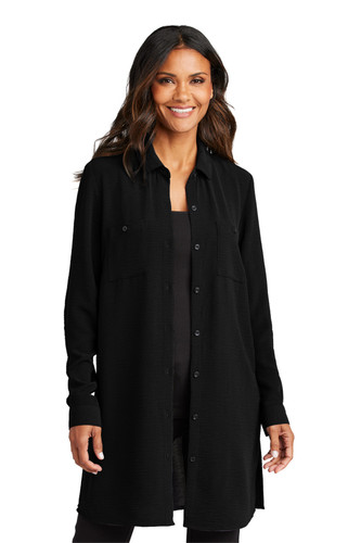 Port Authority LW715 Women's Textured Crepe Long Tunic