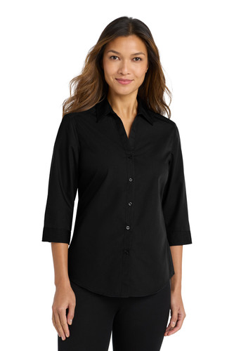 Port Authority LW102 Women's 3/4-Sleeve Carefree Poplin Shirt