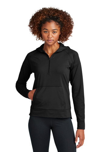 Sport-Tek LST856 Women's Sport-Wick Stretch 1/2-Zip Hoodie