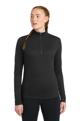 Sport-Tek LST407 Women's PosiCharge Tri-Blend Wicking 1/4-Zip Pullover