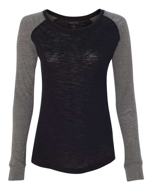 Boxercraft T66 Women’s Preppy Patch Slub Long Sleeve T-Shirt