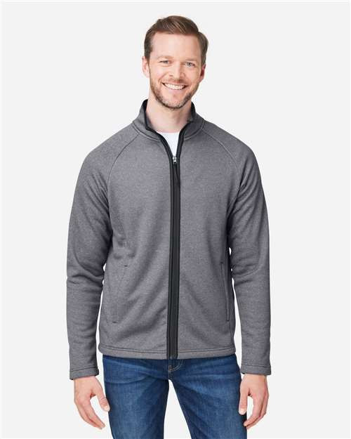 CORE365 CE72 Men's Venture Heathered Stripe Full-Zip Jacket
