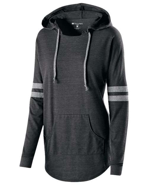 Holloway 229390 Women's Triblend Hooded Long Sleeve T-Shirt