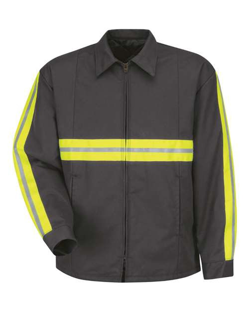 Red Kap JT50EN Men's Enhanced Visibility Perma-Lined Panel Jacket