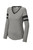 Sport-Tek LST6043 Women's Halftime Stripe Long Sleeve V-Neck Tee