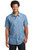 District DM3810 DISCONTINUED District Made Mens Short Sleeve Washed Woven Shirt. DM3810
