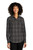 Port Authority LW672 DISCONTINUED Port Authority Women's Long Sleeve Ombre Plaid Shirt LW672