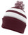 MAROON/WHITE/SILVER