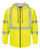 Bulwark SMZ4HVT Men's Tall Hi-Visibility Zip-Front Hooded Fleece Sweatshirt with Waffle Lining