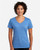 JERZEES 88WVR Women's Snow Heather Jersey V-Neck T-Shirt