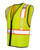 Kishigo 1527-1528 Unisex Economy Contrasting Vest with Zippered Front