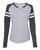 LAT 3534 Women's Fine Jersey Mash Up Long Sleeve T-Shirt
