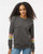 MV Sport W23152 Women's Striped Sleeves Crewneck Sweatshirt