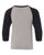 Next Level 3352 Youth CVC Three-Quarter Sleeve Raglan T-Shirt