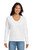 Port & Company LPC098V Women's Beach Wash Garment-Dyed V-Neck Sweatshirt