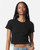 American Apparel BR210 Women's Baby Rib Cropped Tee