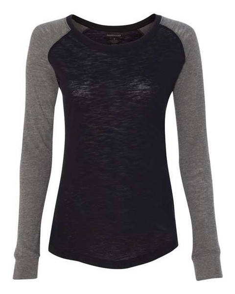 Boxercraft T66 Women’s Preppy Patch Slub Long Sleeve T-Shirt