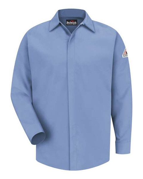 Bulwark SLS2 Men's Concealed-Gripper Pocketless Work Shirt