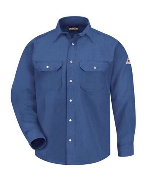 Bulwark SNS6T Men's Tall Snap-Front Uniform Shirt - Nomex® IIIA - 6 oz