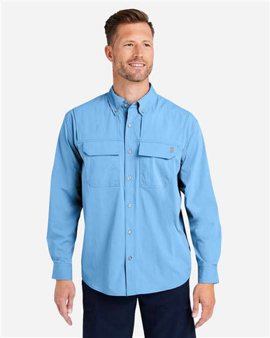 Huk Fishingフィッシングシャツ ネイビー ブルー総柄 M（L） Huk Fishingフィッシングシャツ ネイビー ブルー総柄 M（L） Huk