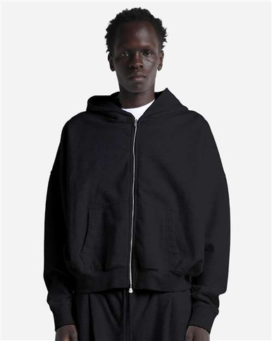 Shaka Wear SHGCZ Unisex Garment-Dyed Cropped Full-Zip Hooded