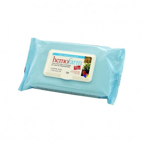 HEMOFARM PLUS TOALLITAS. 60 toallitas húmedas