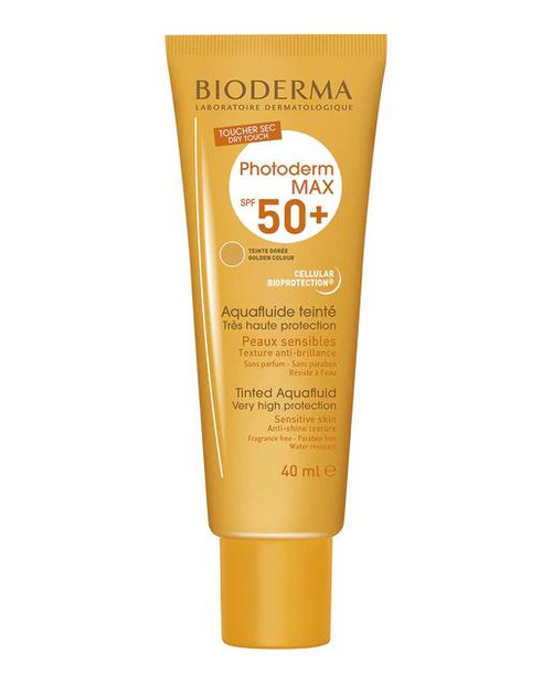 ProteCCión solar photoderm max aquafluide dorado SPF 50+ uva26 bioderma