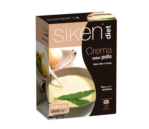 SIKEN DIET CREMA DE POLLO, 22g  7 Sobres