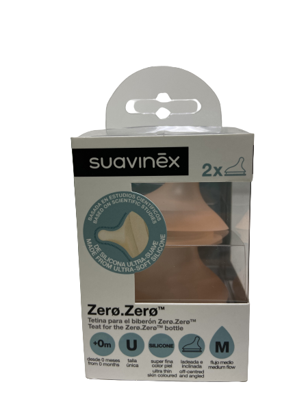 SUAVINEX 2 TETINAS ZERO ZERO ANTICÓLICO FLUJO S