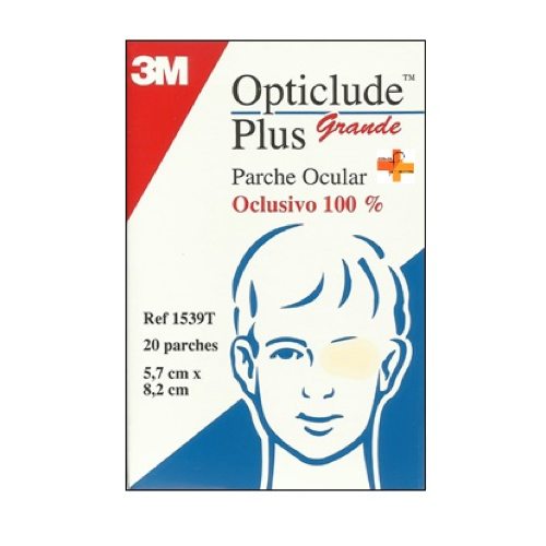 OPTICLUDE PARCHES OCULARES OPTICLUDE PLUS. Caja 20 Parches (Pequeño: 6 x 5cm)