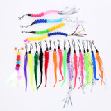 Assorted colour, green, orange, purple, pink, yellow