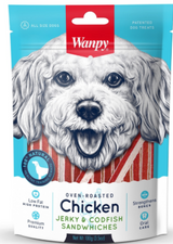 Wanpy Dog JERKY AND CODFISH 100g
