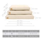 Cozy Tails Shredded Memory Foam Beige LARGE - 102/68/10 CM