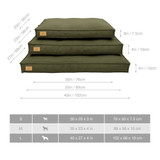 Cozy Tails Shredded Memory Foam Cypress SMALL 76/50/7.5 CM