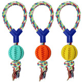 Dog Toy - Dental Baseball with Y Rope