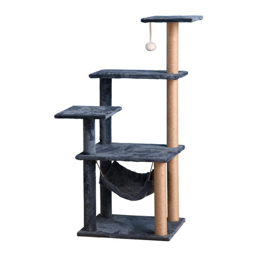 Cat Scratch Pole - Blue Tiered With Hammock