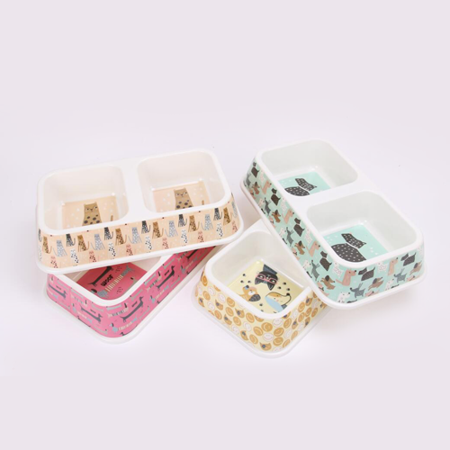 Bowl - Double Animal Pattern Square