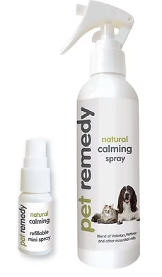 Pet Remedy is a natural product that helps calm pets that are experiencing stress or anxiety.
