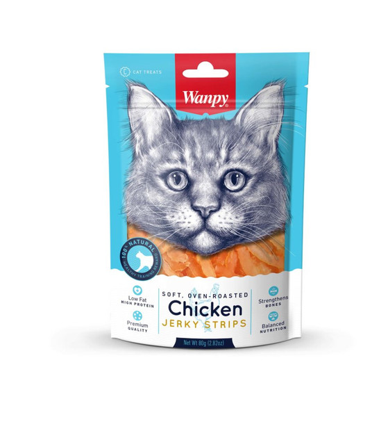 Wanpy Cat Chicken Jerky 80g