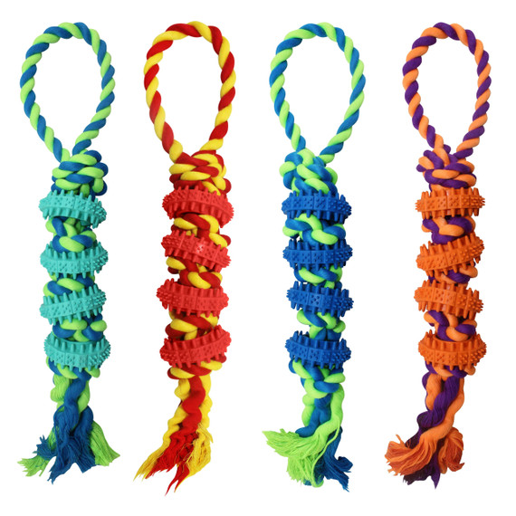 Dog Toy - Dental Plates on Rope